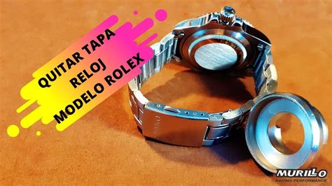 Quitar tapa trasera caja modelo ROLEX /Remove the back cover .